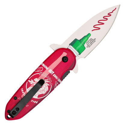 Wartech - 7.25" Hot Chili Sauce | Spring Assisted Pocket Knife