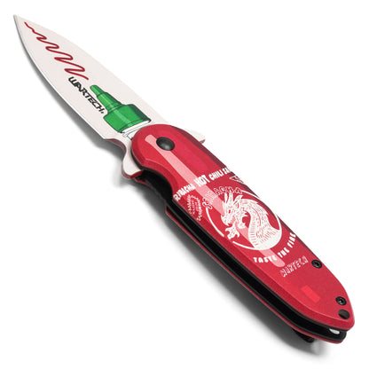 Wartech - 7.25" Hot Chili Sauce | Spring Assisted Pocket Knife
