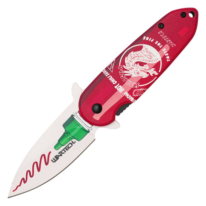 Wartech - 7.25" Hot Chili Sauce | Spring Assisted Pocket Knife