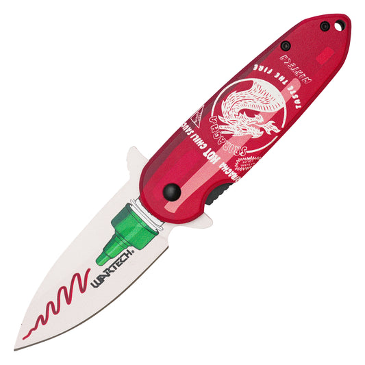 Wartech - 7.25" Hot Chili Sauce | Spring Assisted Pocket Knife