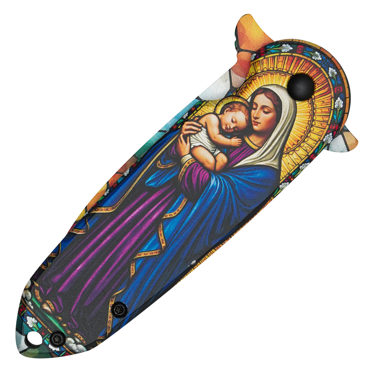 Wartech - Holy Mary  | Collectible Spring Assisted Pocket Knife
