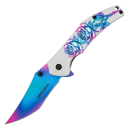 Wartech - Neon Rose | Collectible Spring Assisted Pocket Knife