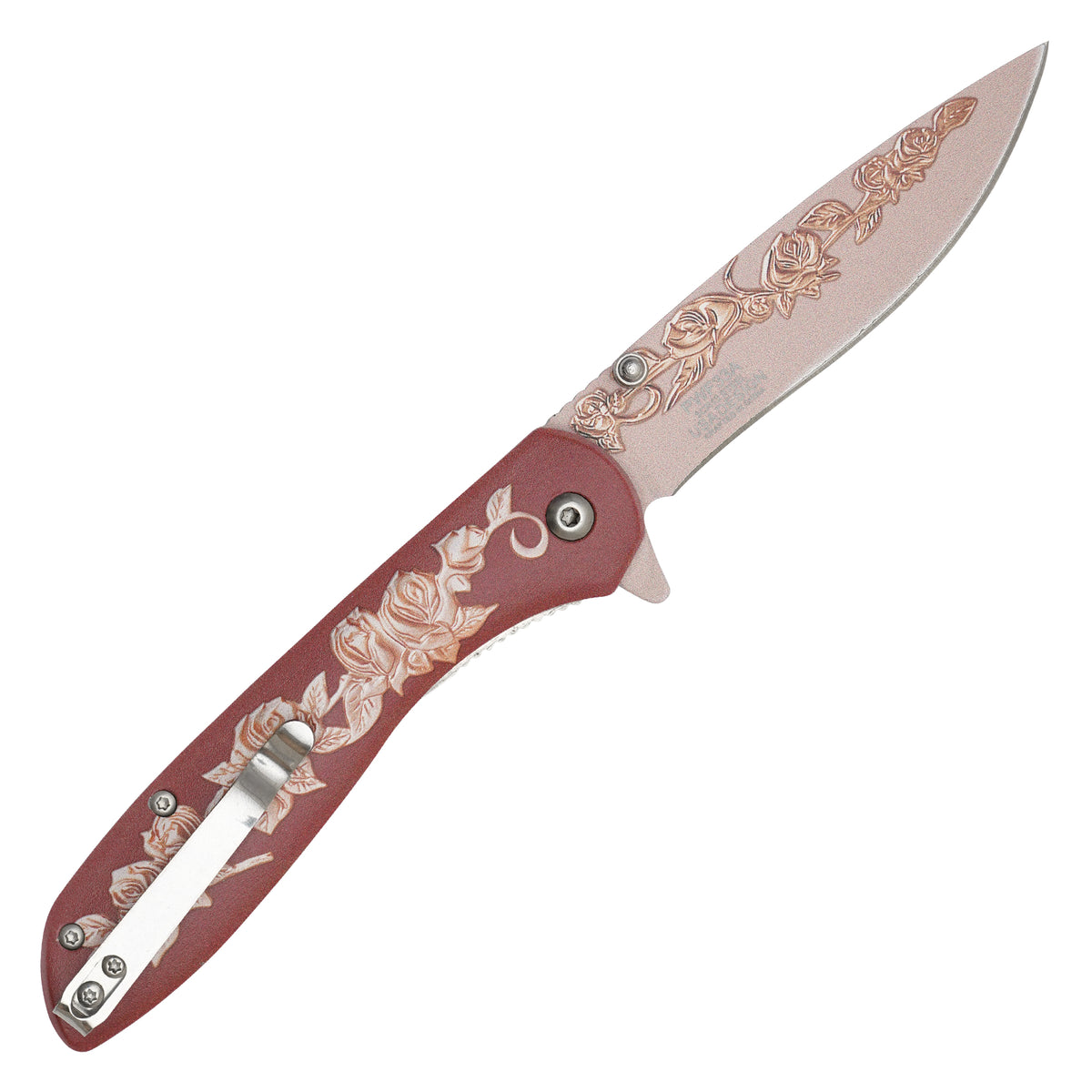 Wartech - Brown Rose | Collectible Spring Assisted Pocket Knife