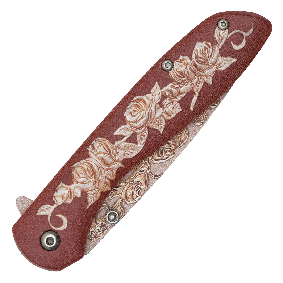 Wartech - Brown Rose | Collectible Spring Assisted Pocket Knife