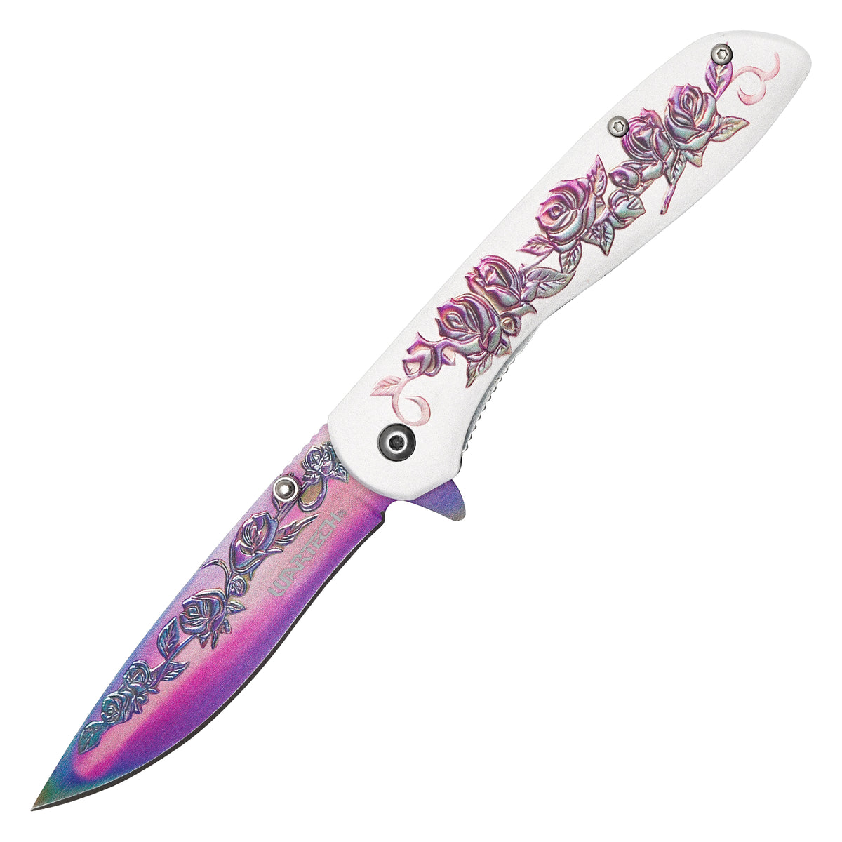 Wartech - Rainbow Rose  | Collectible Spring Assisted Pocket Knife