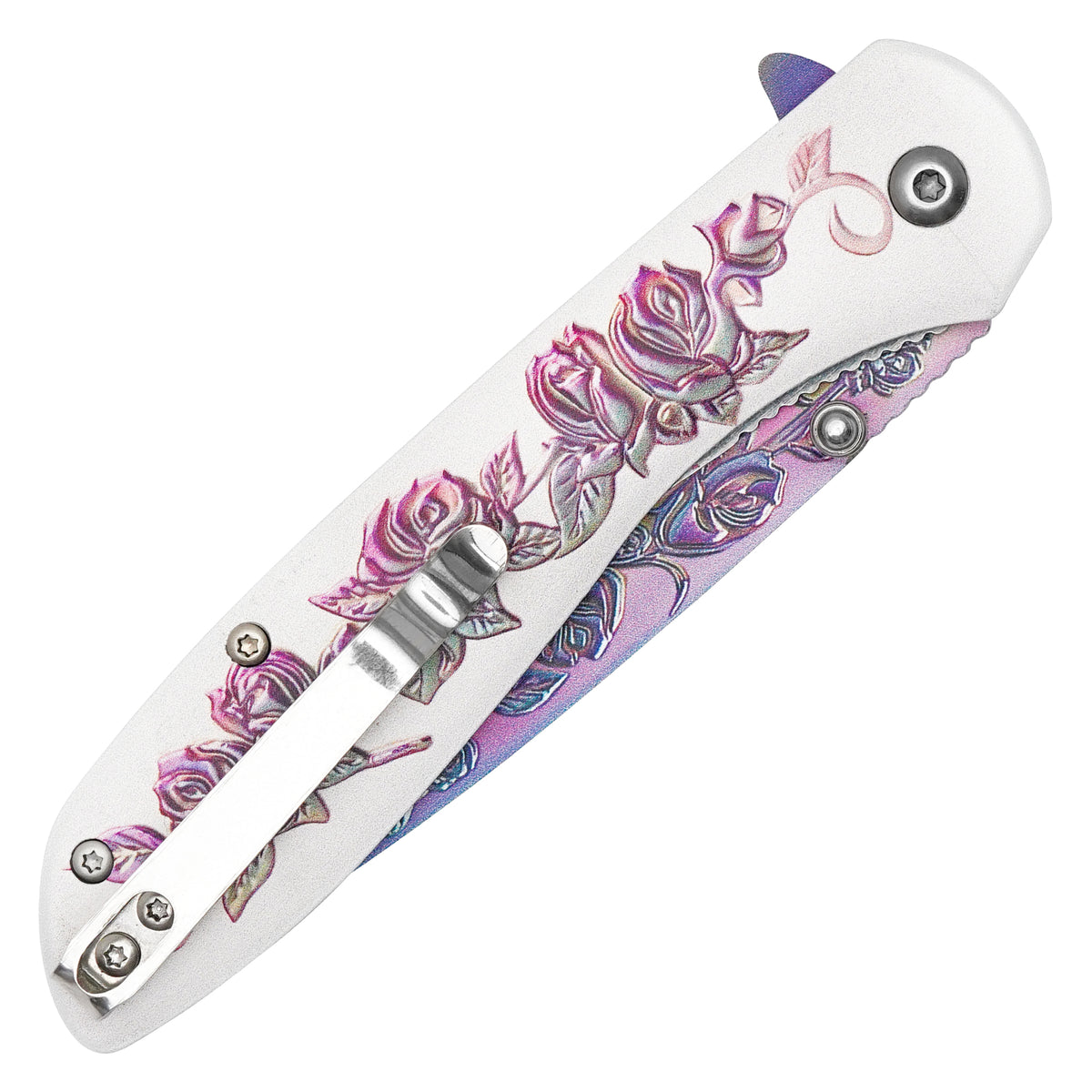 Wartech - Rainbow Rose  | Collectible Spring Assisted Pocket Knife