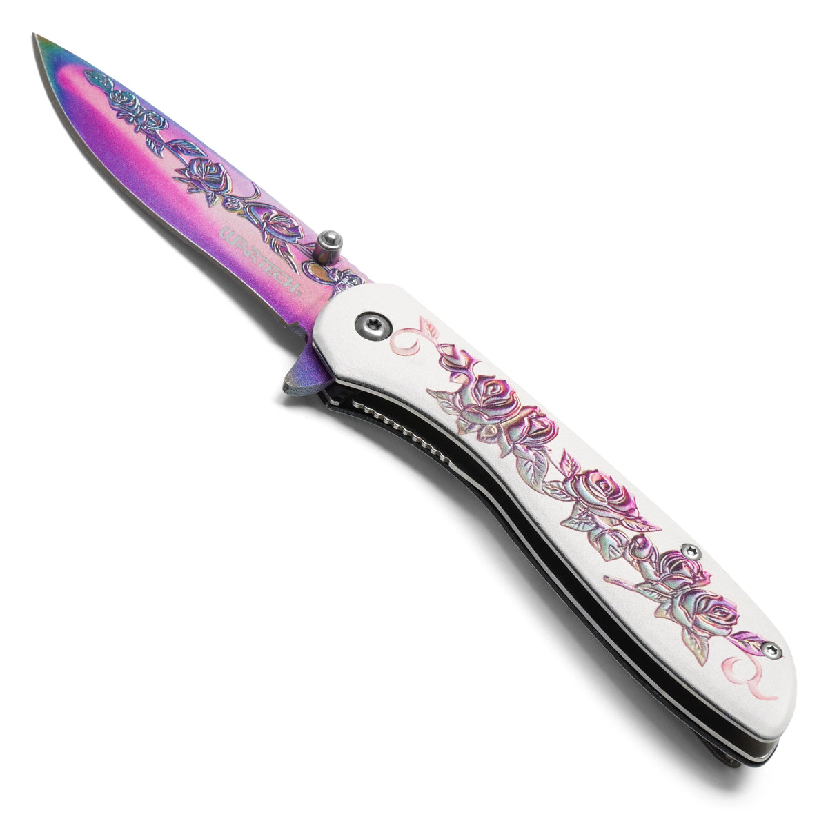 Wartech - Rainbow Rose  | Collectible Spring Assisted Pocket Knife
