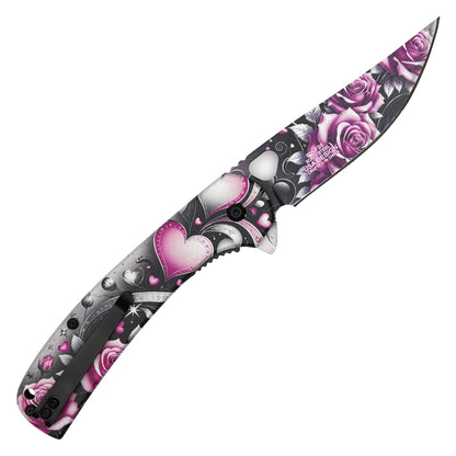 Wartech - Love & Roses | Collectible Spring Assisted Pocket Knife
