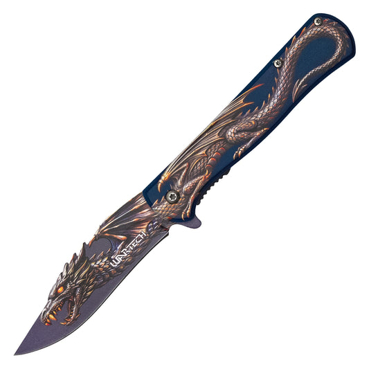 Wartech - Midnight Dragon | Collectible Spring Assisted Pocket Knife