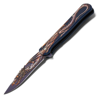 Wartech - Midnight Dragon | Collectible Spring Assisted Pocket Knife