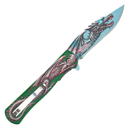 Wartech - Emerald Dragon | Collectible Spring Assisted Pocket Knife