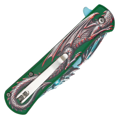 Wartech - Emerald Dragon | Collectible Spring Assisted Pocket Knife