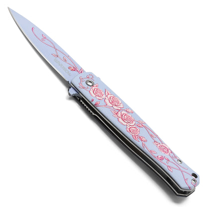 Wartech - Blush Rose | Collectible Spring Assisted Pocket Knife