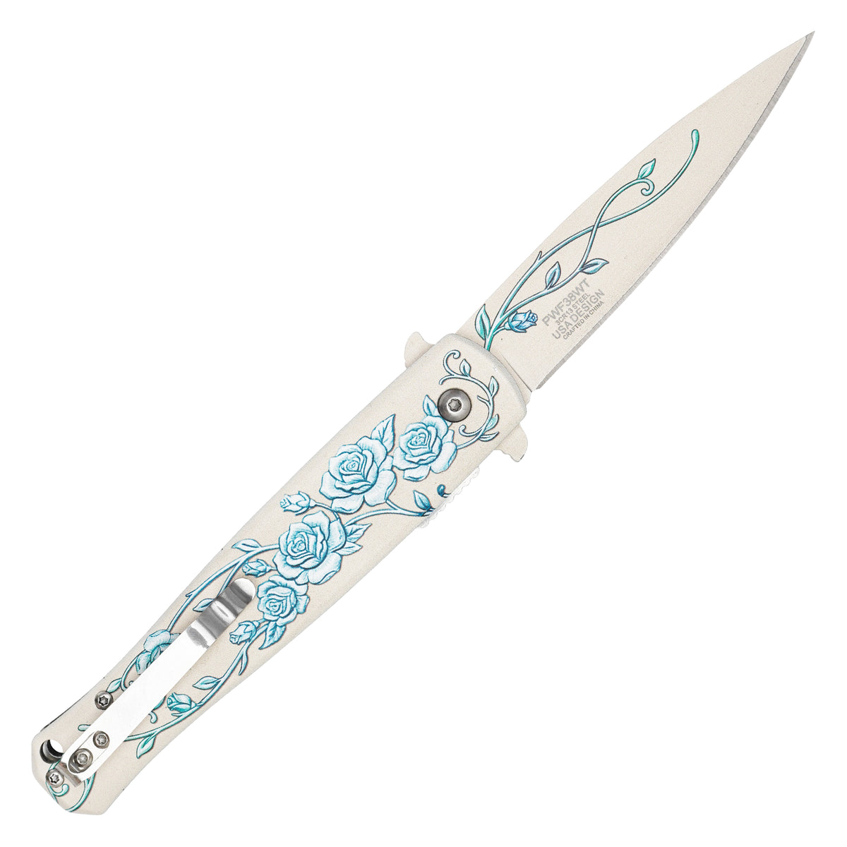 Wartech - Winter Rose  | Collectible Spring Assisted Pocket Knife