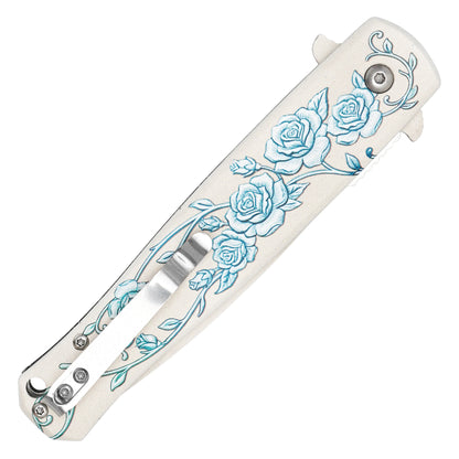 Wartech - Winter Rose  | Collectible Spring Assisted Pocket Knife