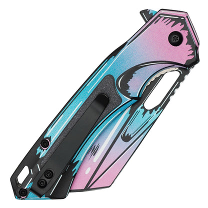 Wartech - Neon Cell Shade  | Collectible Spring Assisted Pocket Cleaver
