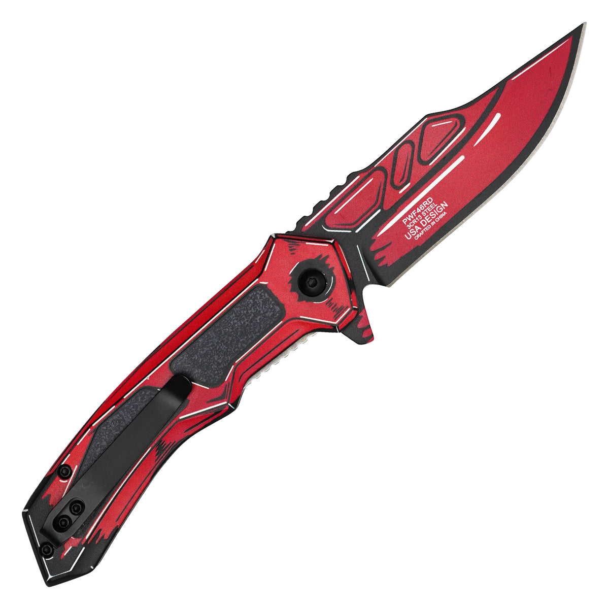 Wartech - Crimson Cell Shade  | Collectible Spring Assisted Pocket Knife