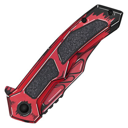 Wartech - Crimson Cell Shade  | Collectible Spring Assisted Pocket Knife
