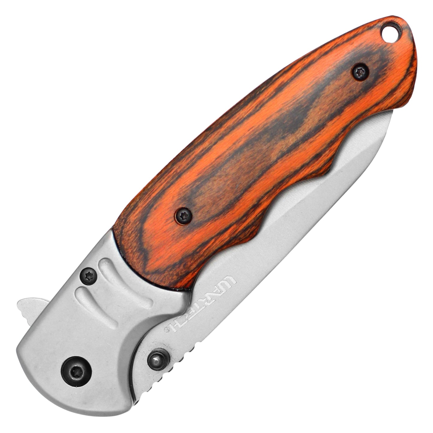 Wartech - 8.5" Silver Wood Pocket Knife