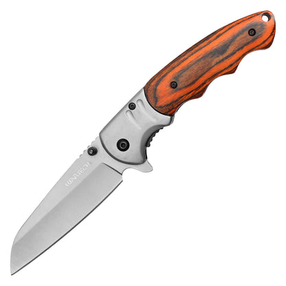 Wartech - 8.5" Silver Wood Pocket Knife