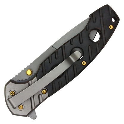 Wartech - 8" Gray Wood Pocket Knife