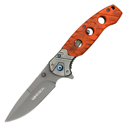 Wartech - 8" Gray Wood Pocket Knife