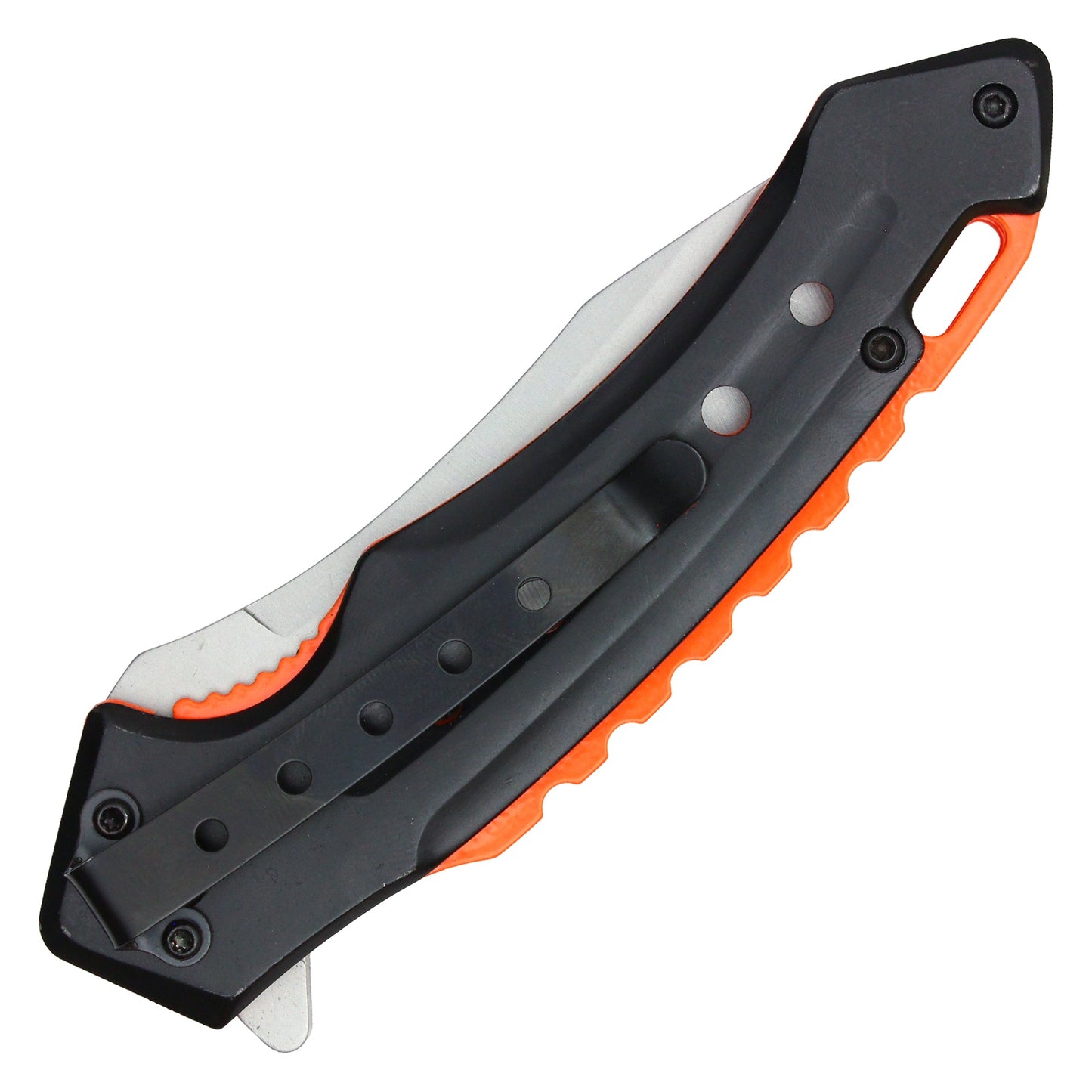 Wartech - 8" Curved Black Pocket Knife