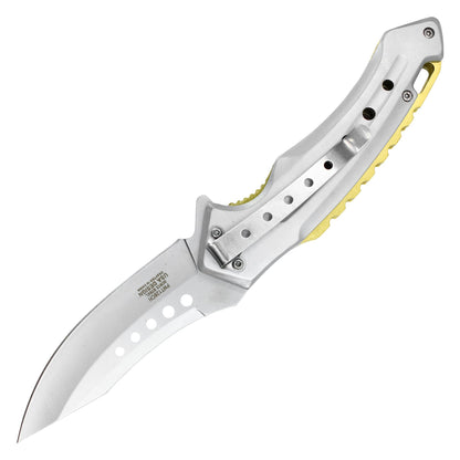 Wartech - 8" Curved Black Pocket Knife