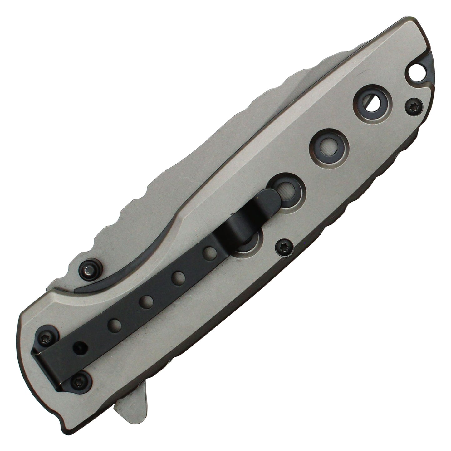 Wartech - 8.5" Gray Perforated Pocket Knife