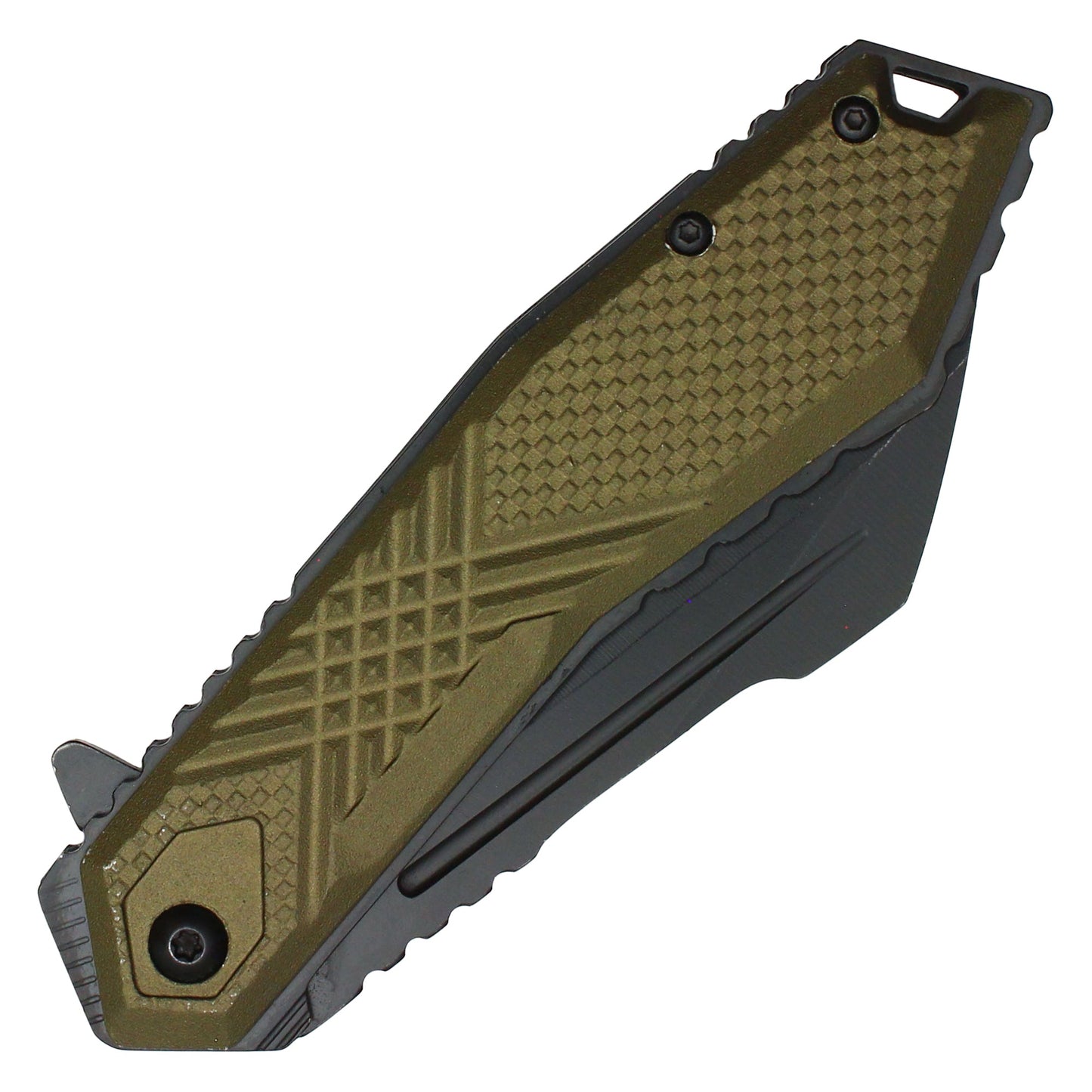 Wartech - 8.25" Tactical Green Textured Pocket Knife