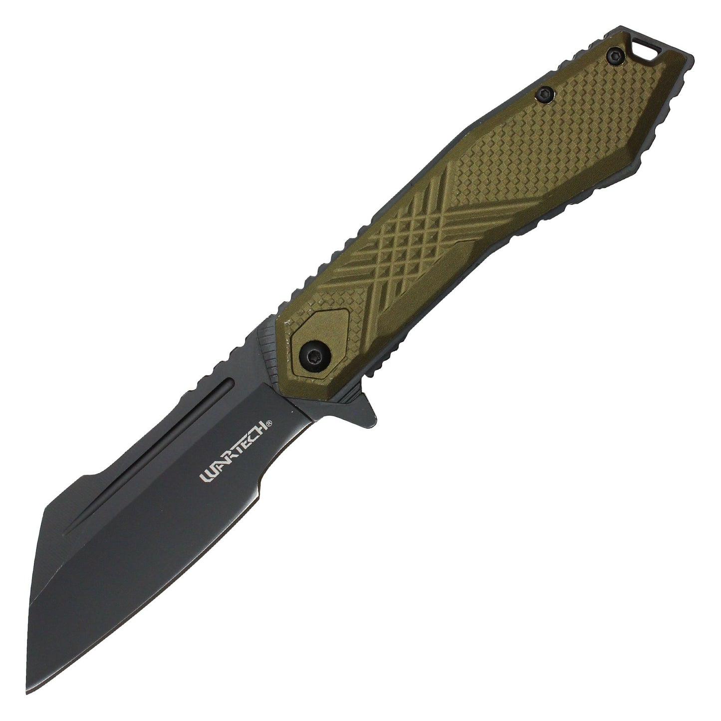 Wartech - 8.25" Tactical Green Textured Pocket Knife