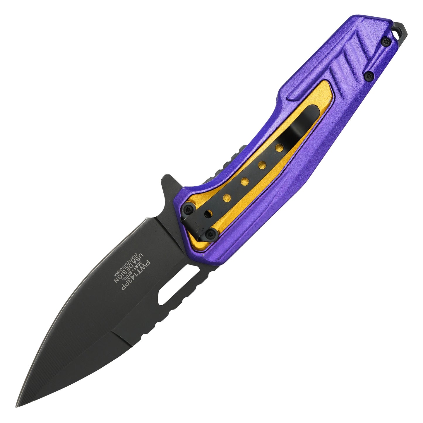 Los Angeles Lakers - Kobe #24 Purple & Gold | Spring Assisted Pocket Knife