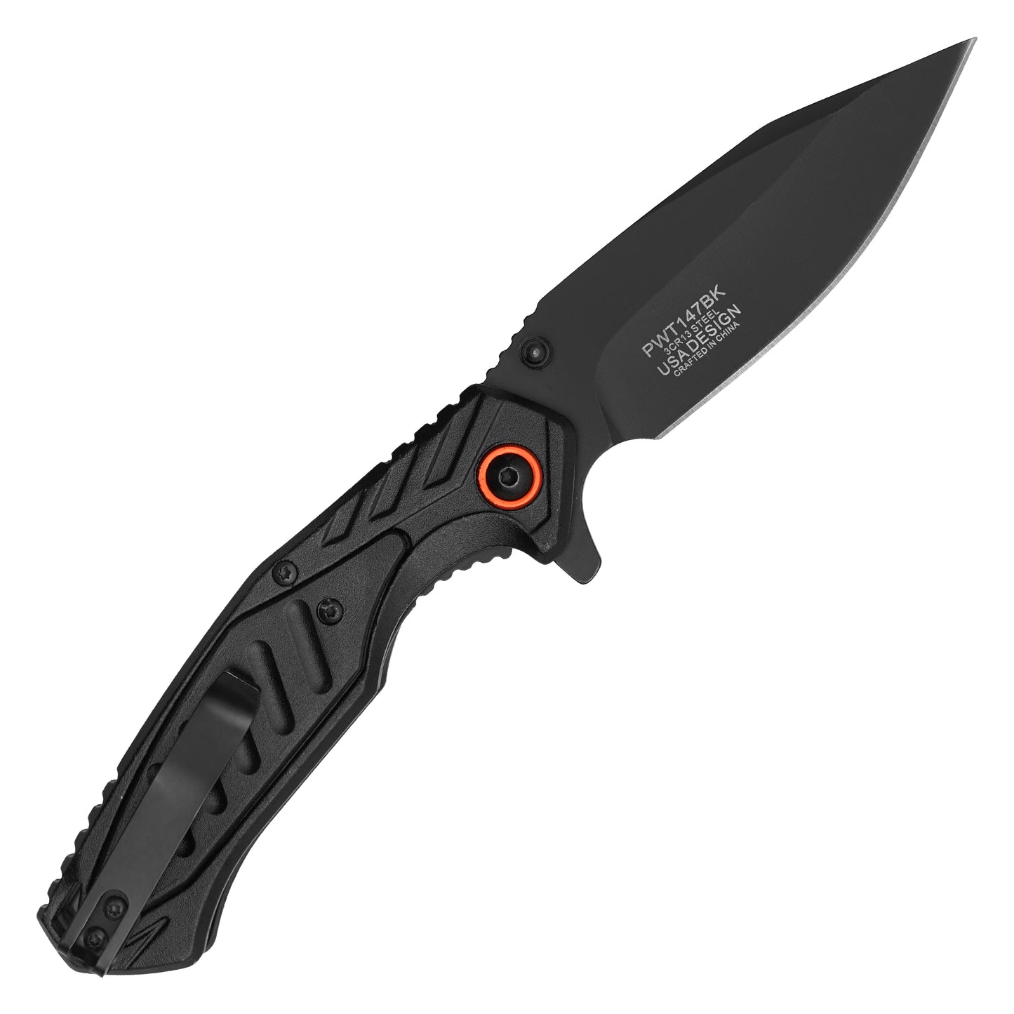 Wartech – 7.75" Tactical Black Pocket Knife | Pocket Knife