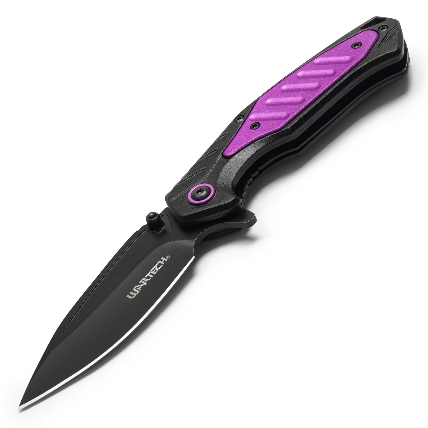 Wartech – 7.75" Tactical Black & Purple Pocket Knife | Pocket Knife