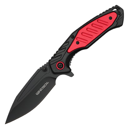 Wartech – 7.75" Tactical Black & Red Pocket Knife | Pocket Knife