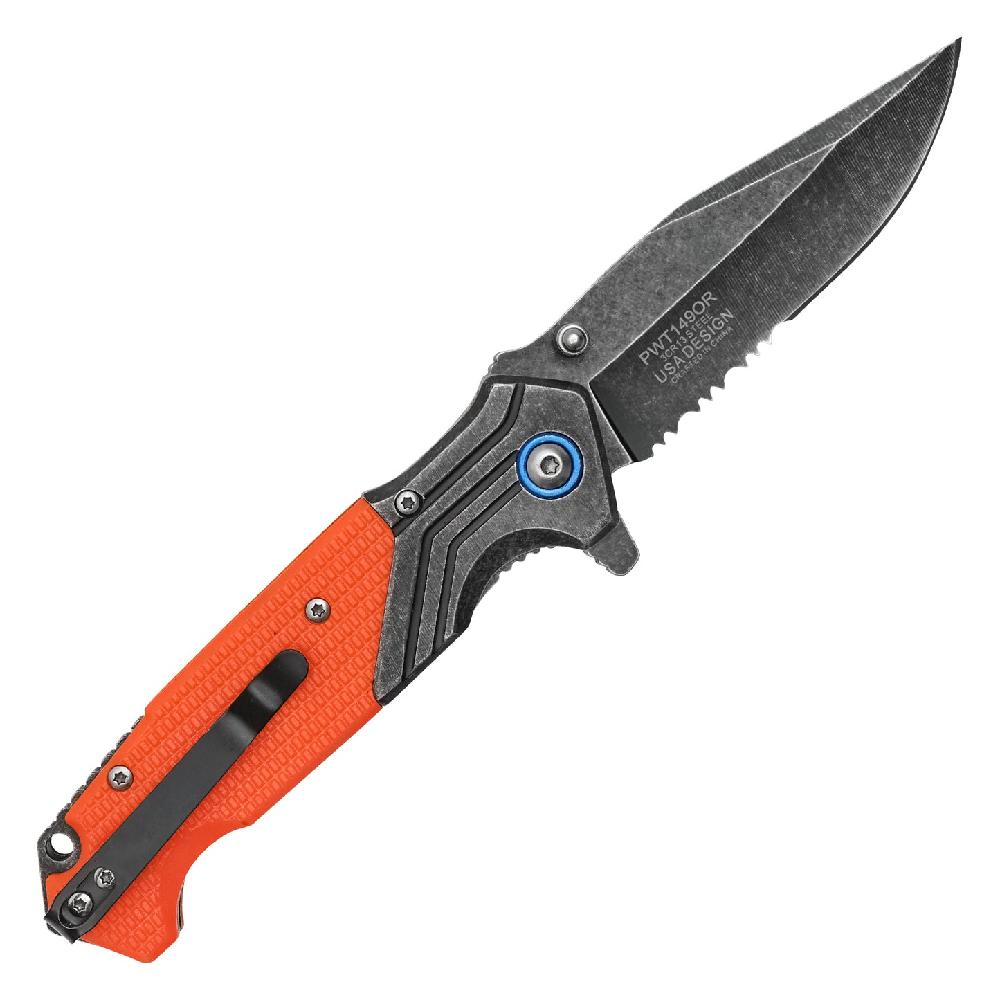 Wartech – 7.75" Tactical Orange Pocket Knife | Pocket Knife