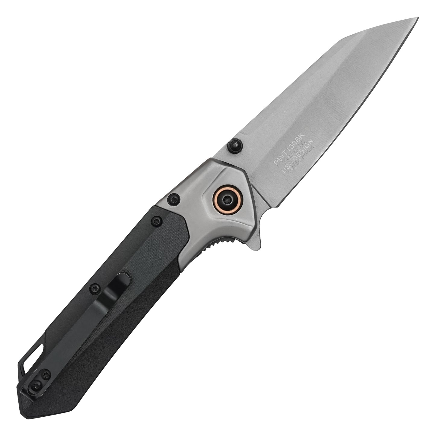 Wartech – 7.75" 2-Tone Black Pocket Knife | Pocket Knife