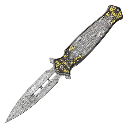 Wartech – 8.25" Geometric Filigree Pocket Knife | Pocket Knife