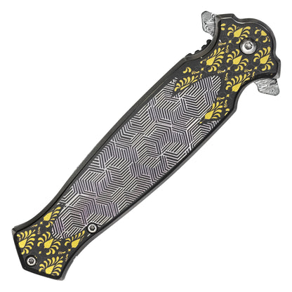 Wartech – 8.25" Geometric Filigree Pocket Knife | Pocket Knife