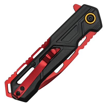 Wartech - Black & Red |  Spring Assisted Pocket Knife