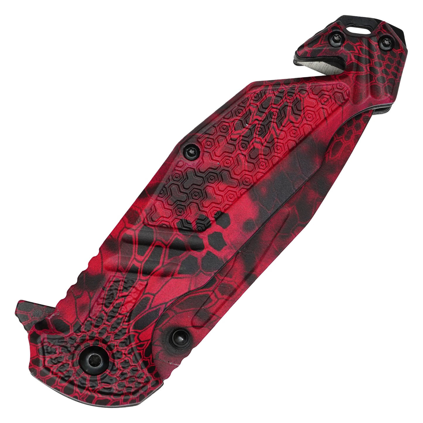 Wartech - 8.25" Red Morpho Camo | Spring Assisted Pocket Knife