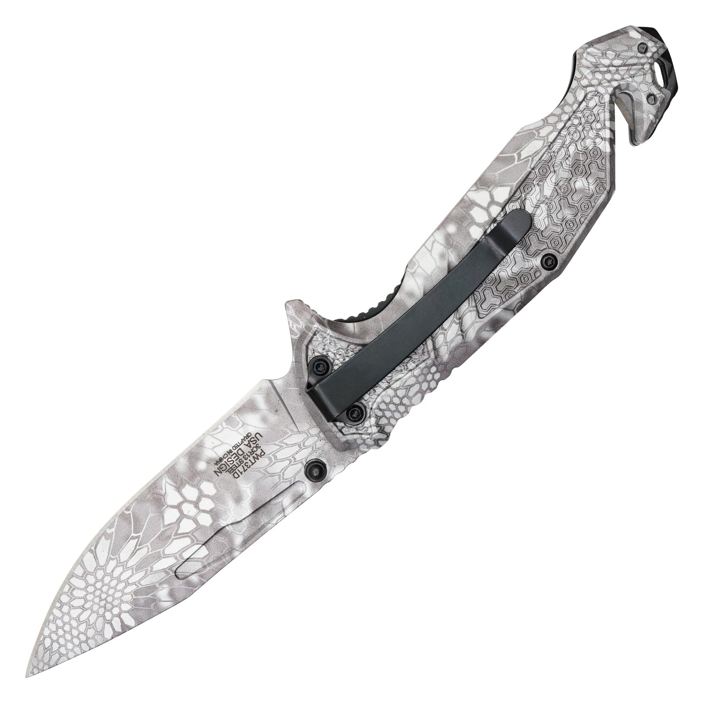 Wartech - 8.25" Frost Morpho Camo | Spring Assisted Pocket Knife