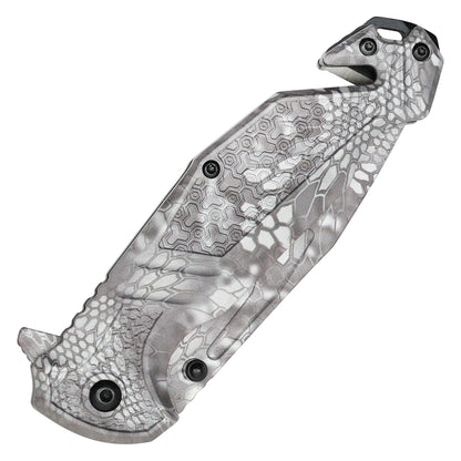 Wartech - 8.25" Frost Morpho Camo | Spring Assisted Pocket Knife