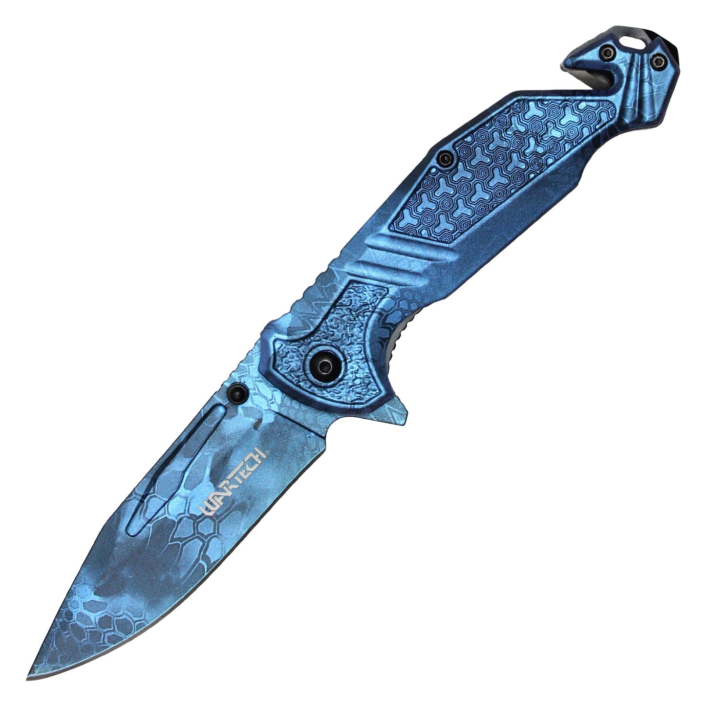 Wartech - 8.25" Blue Morpho Camo | Spring Assisted Pocket Knife