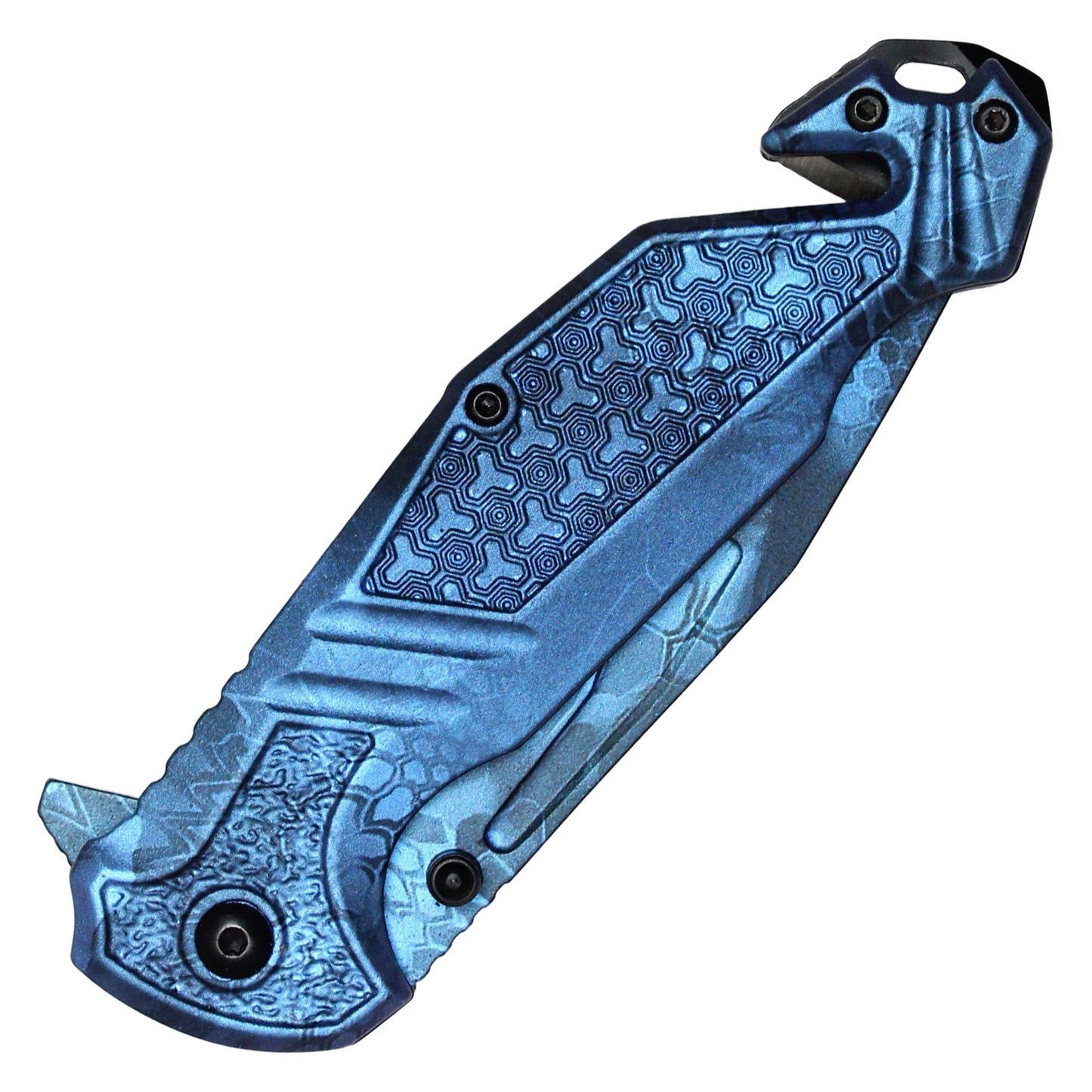 Wartech - 8.25" Blue Morpho Camo | Spring Assisted Pocket Knife