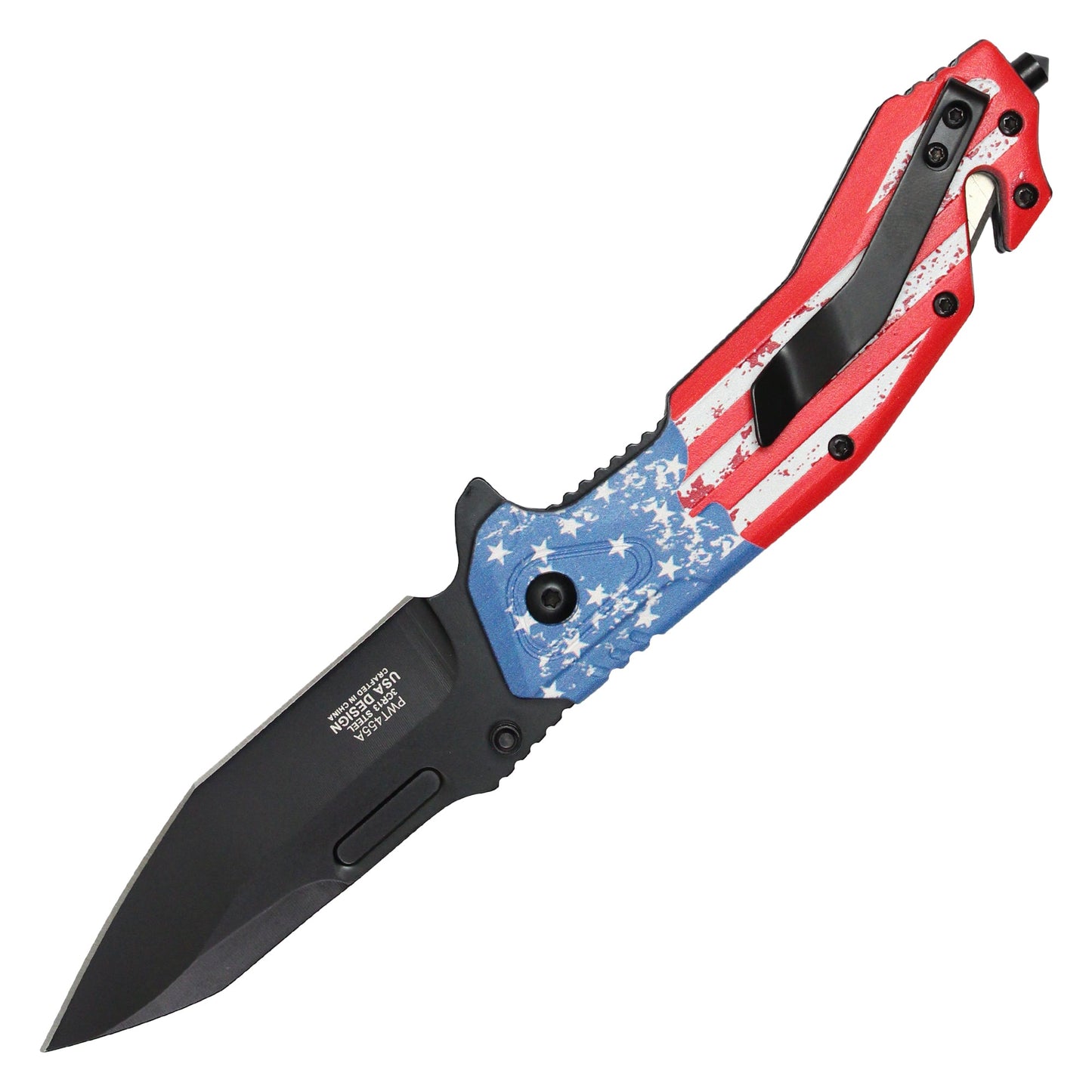 Wartech 8.5" USA Flag Pocket Knife