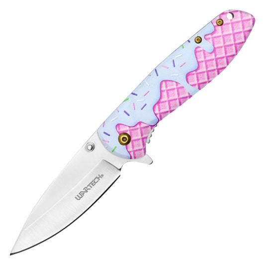 Wartech / Sweet Treats - 7.5" Frosted Waffle Pocket Knife