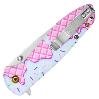 Wartech / Sweet Treats - 7.5" Frosted Waffle Pocket Knife