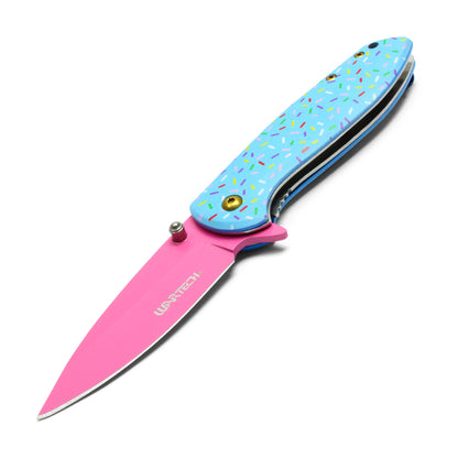 Wartech / Sweet Treats - 7.5" Blue Sprinkles Pocket Knife