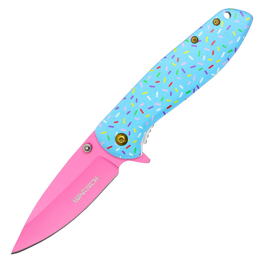 Wartech / Sweet Treats - 7.5" Blue Sprinkles Pocket Knife